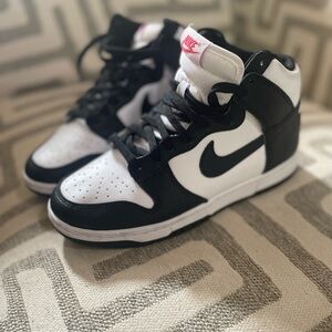 Nike Black and White High-Top Pandas